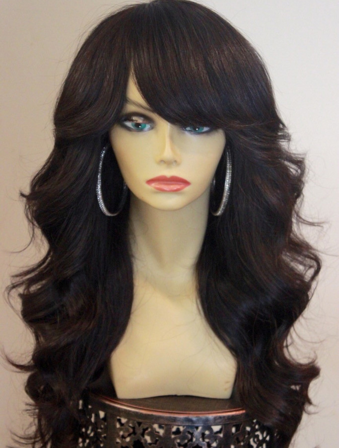 Cheap Lace Front Wavy Long African American Wigs Black Girl Wigs   HW02479 1 