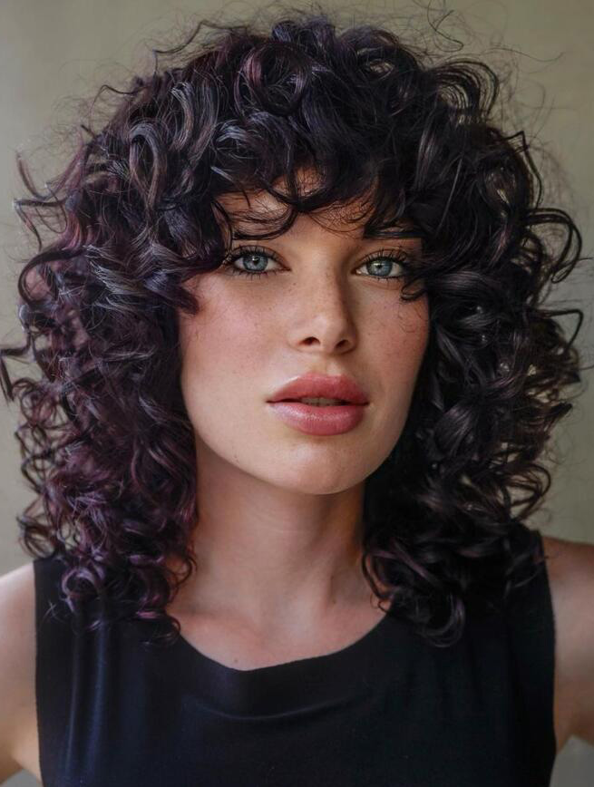 dark-brown-wig-lace-front-shoulder-length-synthetic-curly-bangs-wigs