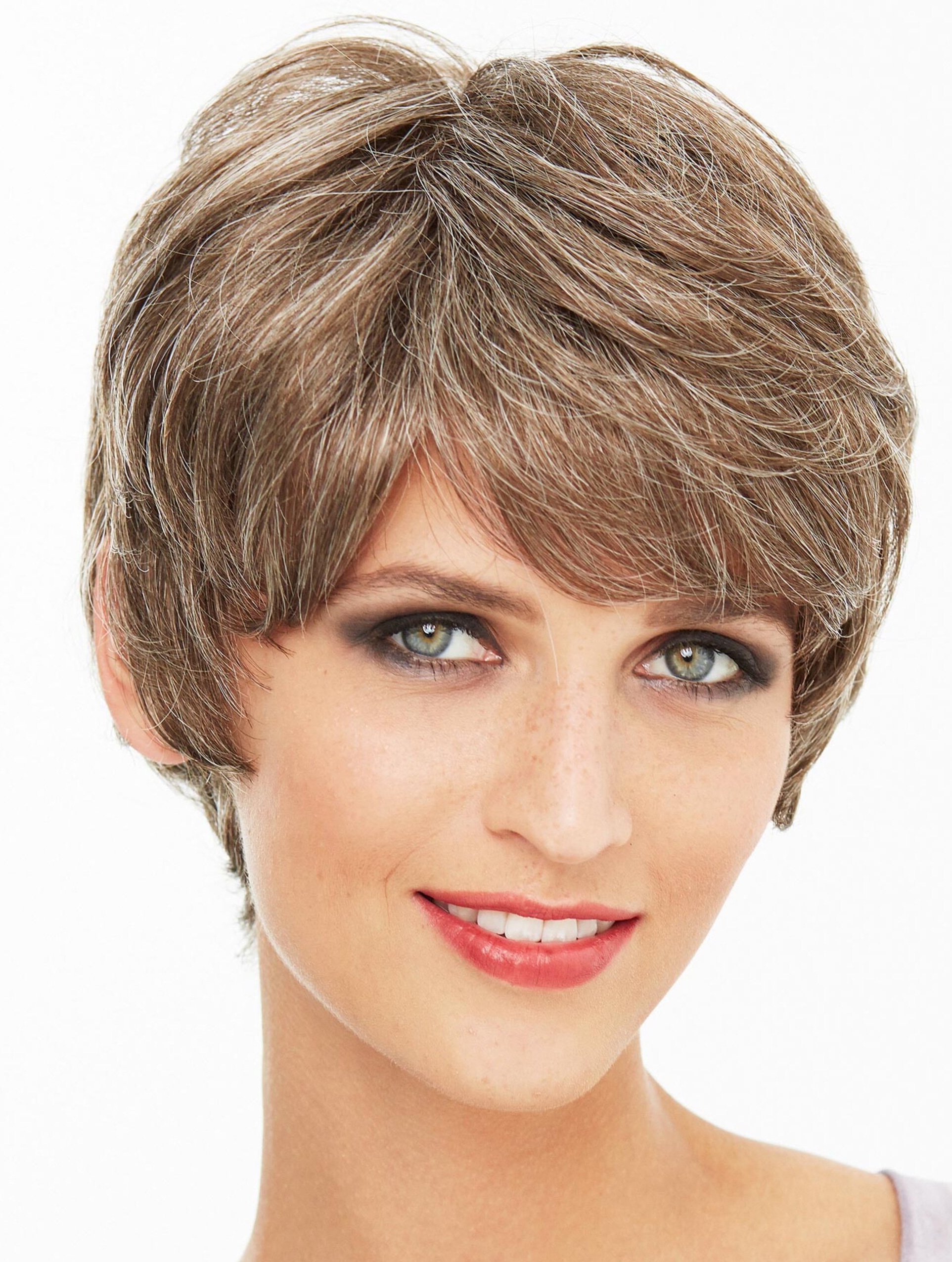 Short Blonde Wigs 6" Short Straight Blonde Ladies Lace Wigs